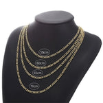 Fashion New Figaro Chain Necklace Men's Punk Silver Color Stainless Steel Long Necklace Men's Hip Hop Jewelry Gift