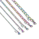 Fashion New Figaro Chain Necklace Men's Punk Silver Color Stainless Steel Long Necklace Men's Hip Hop Jewelry Gift