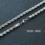 3-11MM Classic Cuban Chain Necklace for Men Women,Silver Black Gold Grey Color Stainless Steel Chains,Basic Punk Jewelry Gift