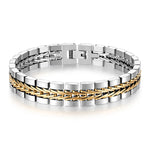 ROXI  | 2025 Stainless Steel Cuban Bracelet for Men Luxury Charm Party Jewelry Gold Plated Original Design Dropshipping