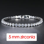 Luxury Crystal Tennis Bracelet Hip Hop Bracelet for Men Homme Trendy Punk Zirconia Couple  Chain on The Hand Streetwear Jewelry