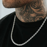 Men Ropes Long Stainless Steel Minimalist Twist Chain Necklace Available in Gold Color Silver Color 2 TO 5mm