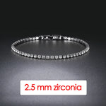 Luxury Crystal Tennis Bracelet Hip Hop Bracelet for Men Homme Trendy Punk Zirconia Couple  Chain on The Hand Streetwear Jewelry