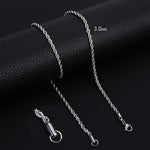 Men Ropes Long Stainless Steel Minimalist Twist Chain Necklace Available in Gold Color Silver Color 2 TO 5mm