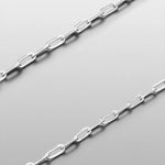 eManco Fashion Men's Necklace 2MM Stainless Steel Paperclip Chain Gold-plated Punk Accessories  Birthday Gift Wholesale