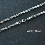 3-11MM Classic Cuban Chain Necklace for Men Women,Silver Black Gold Grey Color Stainless Steel Chains,Basic Punk Jewelry Gift