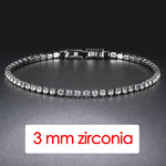 Luxury Crystal Tennis Bracelet Hip Hop Bracelet for Men Homme Trendy Punk Zirconia Couple  Chain on The Hand Streetwear Jewelry