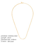 eManco Fashion Men's Necklace 2MM Stainless Steel Paperclip Chain Gold-plated Punk Accessories  Birthday Gift Wholesale
