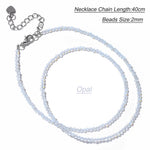 Hot 2mm Natural Crystal Beads Necklace Tiger Eye Stone Black Spinel Mix Quartzs Choker Clavicle Chains For Women Men Jewelry