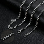 3-11MM Classic Cuban Chain Necklace for Men Women,Silver Black Gold Grey Color Stainless Steel Chains,Basic Punk Jewelry Gift