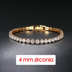 Luxury Crystal Tennis Bracelet Hip Hop Bracelet for Men Homme Trendy Punk Zirconia Couple  Chain on The Hand Streetwear Jewelry