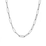 Minimalist Gold Color Chain Necklace for Women Waterproof Stainless Steel Chunky Paperclip Bracelet Hip Rock Jewelry Gift