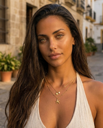 Women Shell Necklace 14k Gold Plated Stainless Steel Layered Starfish Conch SeaShell Pearl Charm Necklace Summer Beach Jewelry